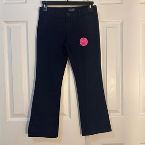 Place Navy Stretch Pants with Pink Accent
